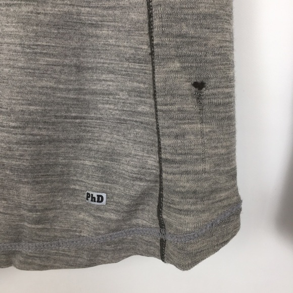 Smartwool PhD Wool Top Long Sleeve Half Zip Pullover Women's Sz Small Black Gray - Picture 9 of 13